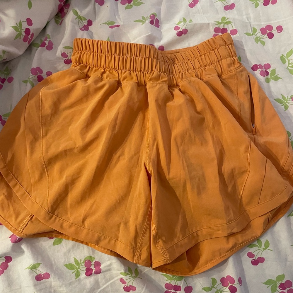 Lululemon shorts in clementine